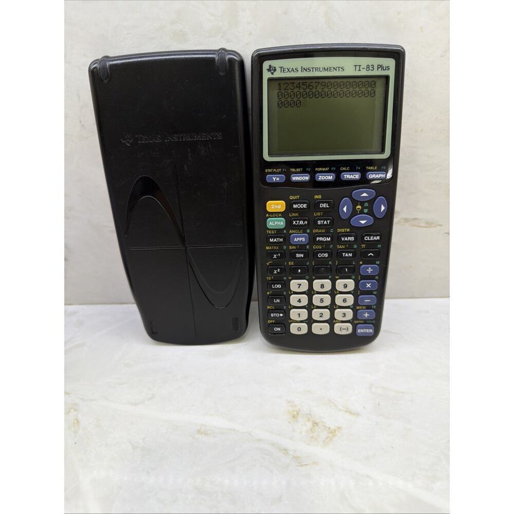 Texas Instruments T1-83 Plus Graphing Calculator & Cover Tested and Working